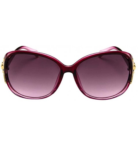 Round Sunglasses for Women Men UV Protection Fashion Vintage Round Classic Retro Aviator Mirrored Sun Glasses - Purple - C519...