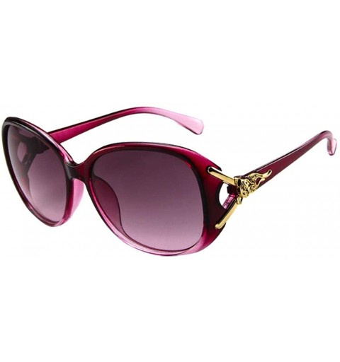Round Sunglasses for Women Men UV Protection Fashion Vintage Round Classic Retro Aviator Mirrored Sun Glasses - Purple - C519...