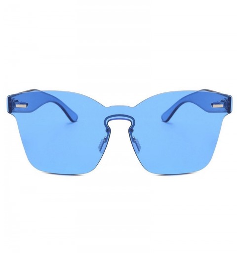 Butterfly Protection Oversized Butterfly Sunglasses - Blue - CP18Q8M33YD $8.31