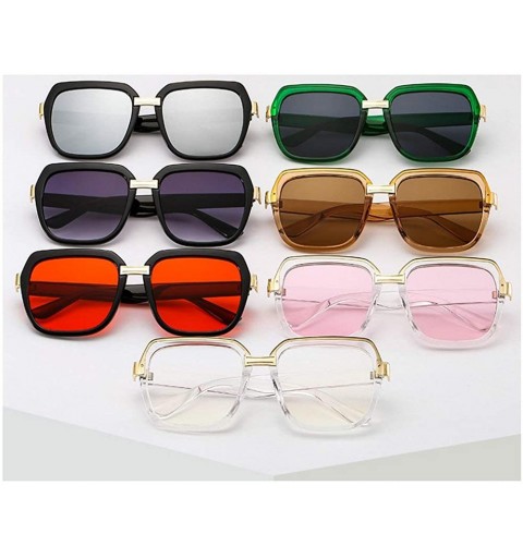 Square Fashion Ultralight Square Sunglasses Men Women Retro Red Pink Sunglasses UV400 - Pink - CH193SOEI3G $12.20
