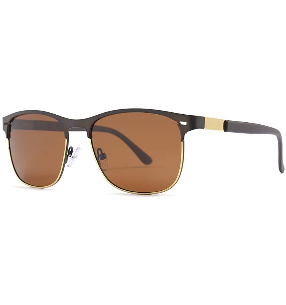 Round Fashion men's TAC1.1 polarized sunglasses driving sunglasses - Tawny C4 - CH1905R98T6 $16.72