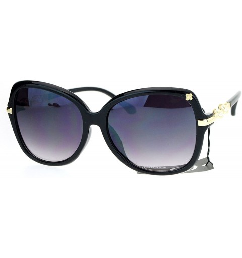 Butterfly Womens Pearl Jewel Arm Luxury Diva Butterfly Designer Sunglasses - Black Smoke - C412OBI5FDP $11.86