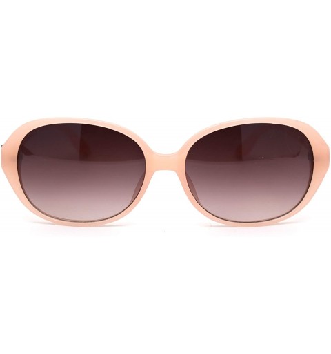 Oval Womens 90s Oval Round Designer Fashion Plastic Sunglasses - Pink Smoke - C118WYDUZLE $12.11