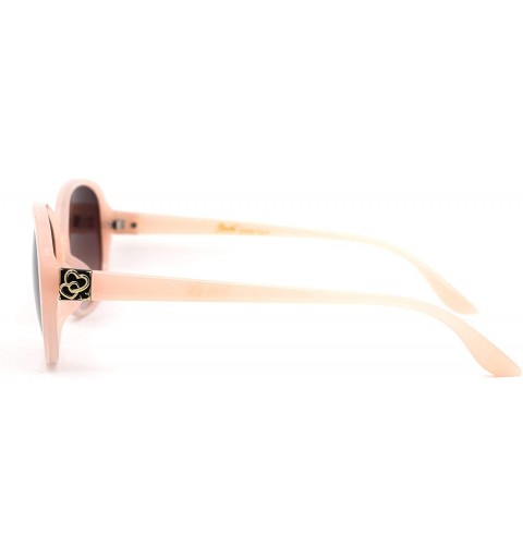 Oval Womens 90s Oval Round Designer Fashion Plastic Sunglasses - Pink Smoke - C118WYDUZLE $12.11