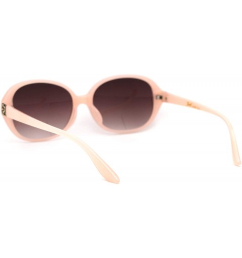 Oval Womens 90s Oval Round Designer Fashion Plastic Sunglasses - Pink Smoke - C118WYDUZLE $12.11