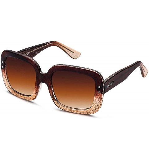 Rimless Polarized 80's Retro Round Oversized Sunglasses for Men Women - Red - CY18C9HHL2O $18.32