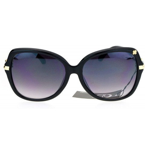 Butterfly Womens Pearl Jewel Arm Luxury Diva Butterfly Designer Sunglasses - Black Smoke - C412OBI5FDP $11.86