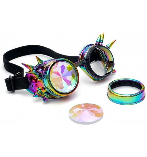 Goggle Kaleidoscope Steampunk Rave Glasses Crystal Prism Sunglasses Goggles - Cool Color - CC18SS45GQD $13.94