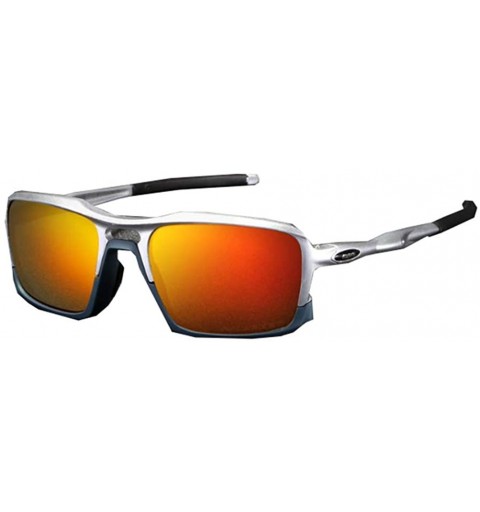 Sport Sports Sunglasses High-end Ultra-Light TR90 Frame True Membrane Polarization Outdoor - Silver+greytred - CU18YZASDHC $3...