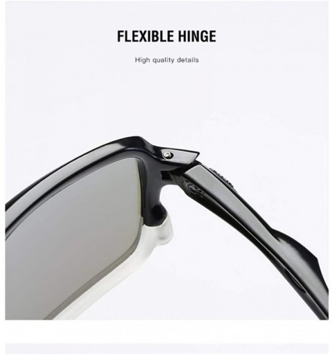 Sport Sports Sunglasses High-end Ultra-Light TR90 Frame True Membrane Polarization Outdoor - Silver+greytred - CU18YZASDHC $3...