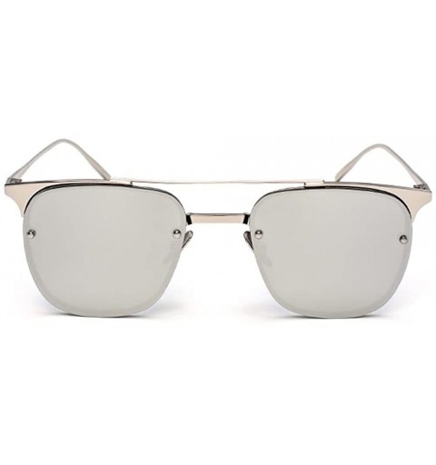 Aviator Colorful color metal sunglasses - Silver Color - C712JTH0BR3 $33.44
