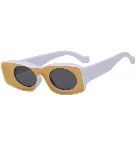 Square Unisex Rectangle Sunglasses Glasses Catwalk - C4 - CS197ZIA957 $10.80