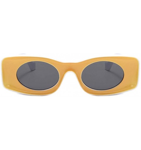 Square Unisex Rectangle Sunglasses Glasses Catwalk - C4 - CS197ZIA957 $10.80