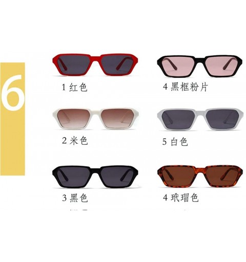 Square New fashion luxury small frame square unisex retro decoration concave shape brand designer trend sunglasses UV400 - CQ...
