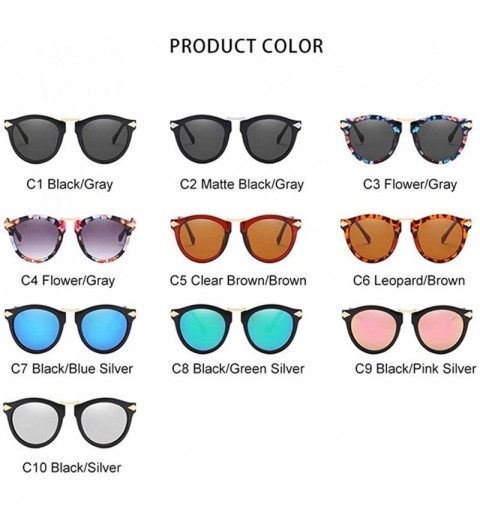 Oval Vintage Sunglasses Coating Designer - C5 Clear Brown Brown - CZ198NYU6U4 $13.94