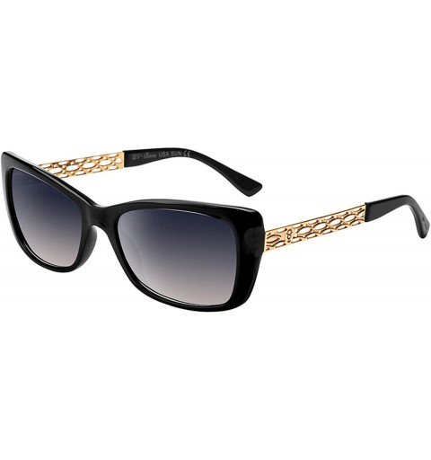 Oversized Polarized Sunglasses Protection Oversized - Rectangle Black - CJ18C3WQNN9 $29.62