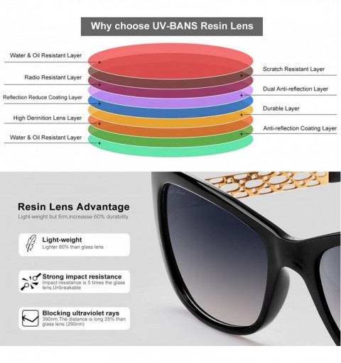 Oversized Polarized Sunglasses Protection Oversized - Rectangle Black - CJ18C3WQNN9 $29.62