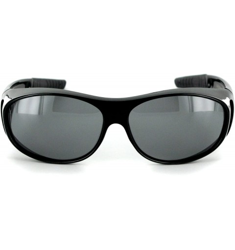 Oversized Hideaways" Small to Medium Polarized Over-Prescription Sunglasses - Black W/ Smoke Lens - CI11LERQAZN $12.91
