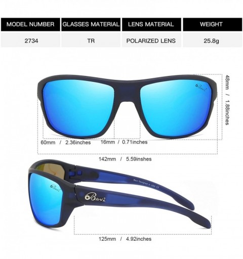 Oversized Polarized Sports Sunglasses for Women and Men Driving Shades Cycling Running UV Protection - Blue - C61936EGDLZ $24.71