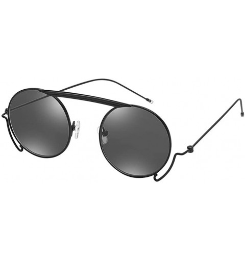 Oversized Round Retro Vintage Circle Sunglasses for Women Colored Metal Frame Glasses - Ks-002 - C318QX5SLGT $8.85