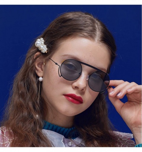 Round Retro Vintage Circle Sunglasses for Women Colored Metal Frame ...