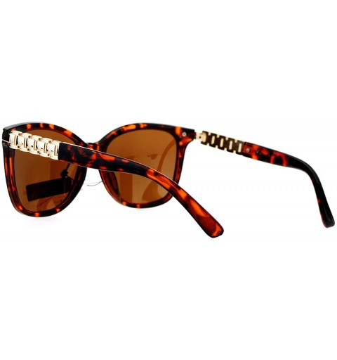 Square Polarized Lens Sunglasses Womens Square Designer Fashion Shades - Tortoise - CO1875OX67W $26.39