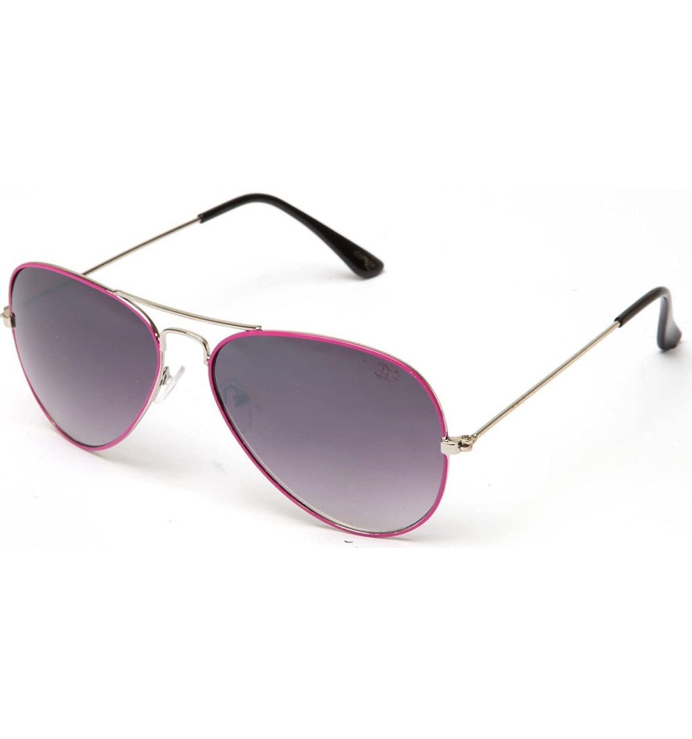 Oval Fashion Oval Sunglasses - Hot Pink - CR119VZZAWT $9.01