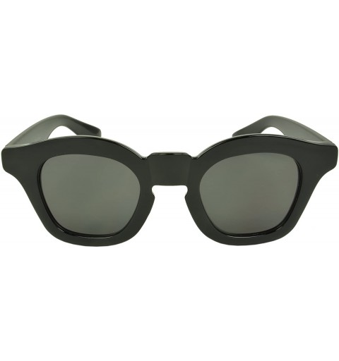 Square Barton Retro Square Fashion Sunglasses - Black - CQ11KZJ2DFD $10.10