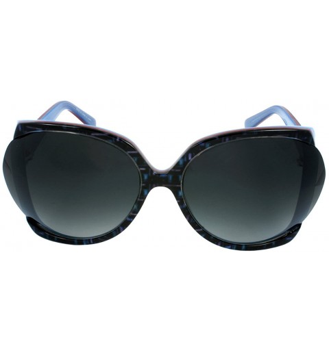 Oval Women's Handmade Oval Cat Eye Frame Sunglasses HM205 - Purple/Blue - CQ11L1NSDLF $28.36