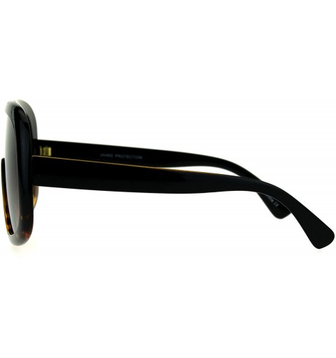 Shield Shield Goggle Style Sunglasses Futuristic Oversized Fashion Shades UV 400 - Black Tortoise (Smoke) - C1186QD9G4Y $9.96