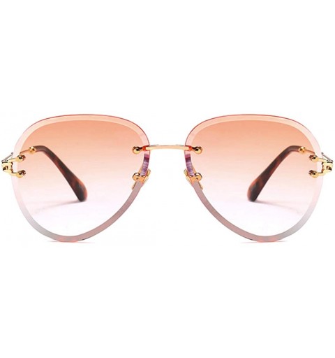 Rectangular Fashion Men's and Women's Round Resin Lenses Oversized Sunglasses UV400 - Orange - CE18N08ACEC $13.93