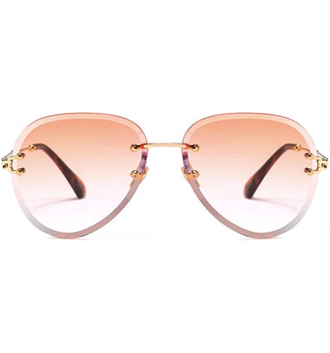 Rectangular Fashion Men's and Women's Round Resin Lenses Oversized Sunglasses UV400 - Orange - CE18N08ACEC $13.93