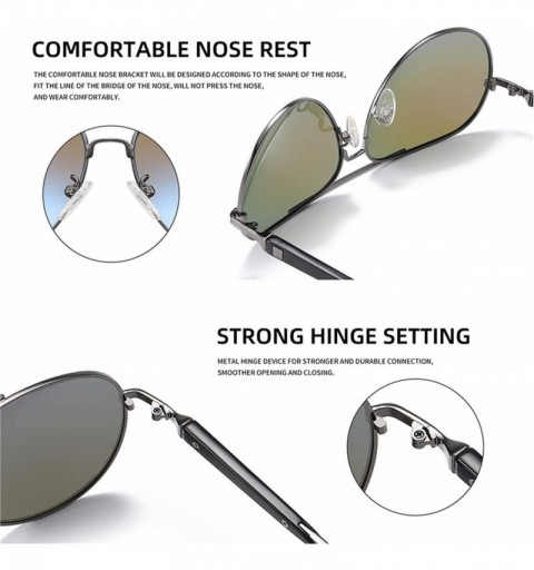 Oversized DESIGN Pilot Sunglasses Men Polarized Metal Frame Anti-Glare Mirror Lens Fashion Fishing Sun Glasses UV400 - CH197A...