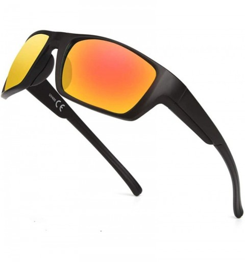 Wrap Outdoor Sports Glasses Riding Sunglasses Fashion Men and Women Sports Sunglasses - A - CN18SWD59CG $8.97