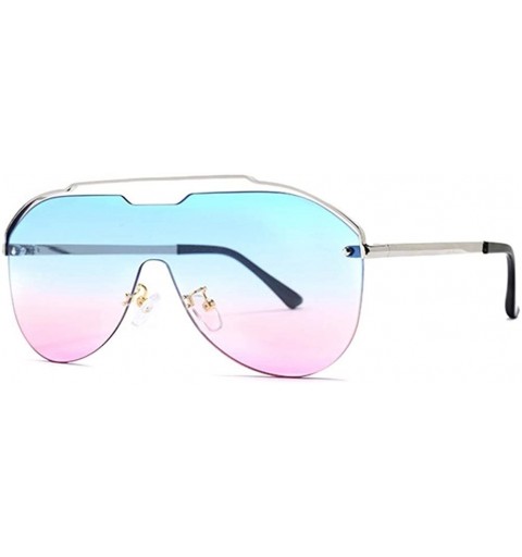 Rimless Oversized One Piece Rimless Sunglasses for Women Pilot Shades - C2 Gold Brown - C91987AEXIE $10.91