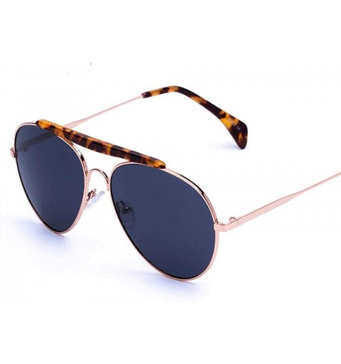 Oversized Pilot Sunglasses For Women Vintage Coating UV400 Gradient Glasses Light Purple - Black - CJ18YZWQHUZ $9.13