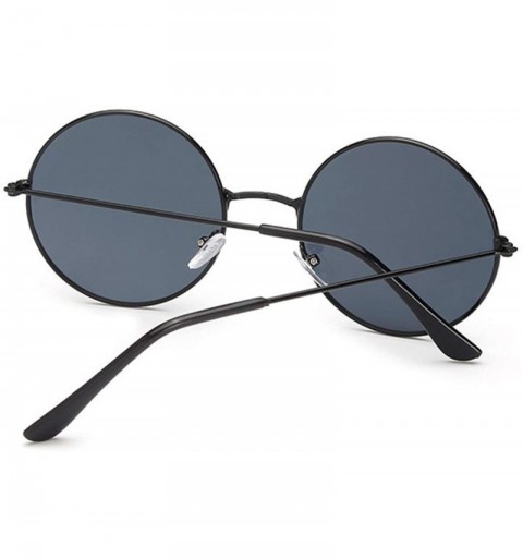 Round Womens Round Sunglasses Retro Gold Silver Black Frame Unisex Eyewear Sun Glasses Men Oculos Gafas - Tea - C1197A273ZO $...
