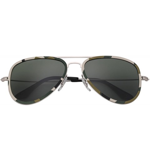 Aviator Polarized Mens Womens Aviator Fashion Vintage Designer Sunglasses Glare JO691 - Camo Frame Green Lens - CV120Y9XEQP $...