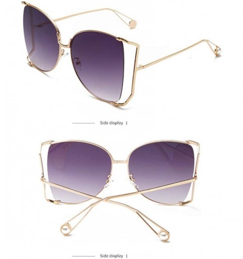 Aviator Women Men Aviator Large Metal Mirrored Polarized Sunglasses - A - CM18NSL0N73 $7.39