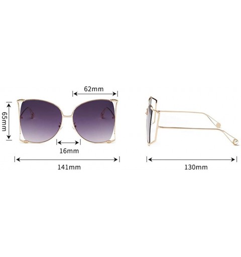 Aviator Women Men Aviator Large Metal Mirrored Polarized Sunglasses - A - CM18NSL0N73 $7.39