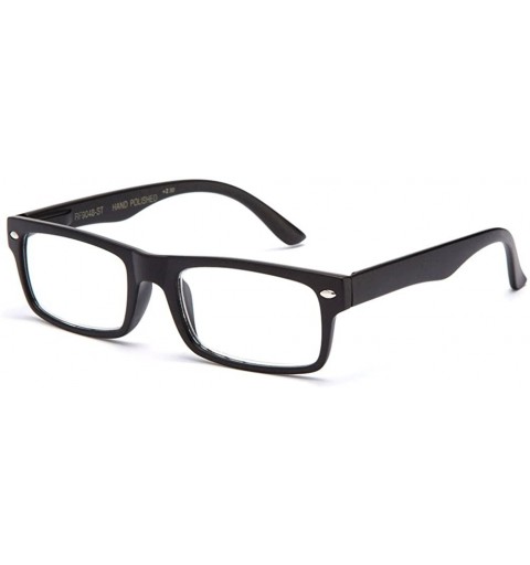 Square Unisex Clear Lens Squared Frame Translucent Fashion Glasses - Black - C211KQRUL35 $13.42