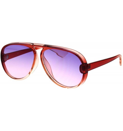 Round Vintage Retro Fashion Sunglasses Unisex Round Racer Aviator UV 400 - Red (Purple) - C318GAUOHE2 $11.93