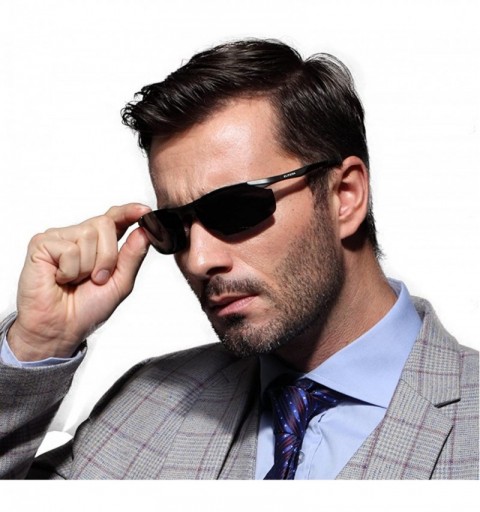 Rimless Aluminum Magnesium Polarized Sunglasses - Grey&grey - CR18QX6AYU3 $13.17