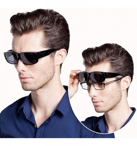 Sport Fit Over Driving Polarized Sunglasses for Men Women Sports Hunting Outdoor UV400 Sun Glasses - Black Sand - CG18W4WZ5EU...