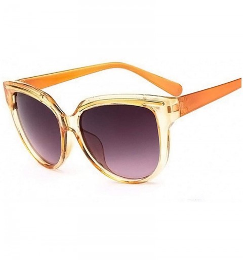 Goggle De Sunglasses 2019 Oculos Sol Feminino Women Er Vintage Cat Eye Black Clout Goggles Glasses - Orange - CB198AHKQAA $60.89