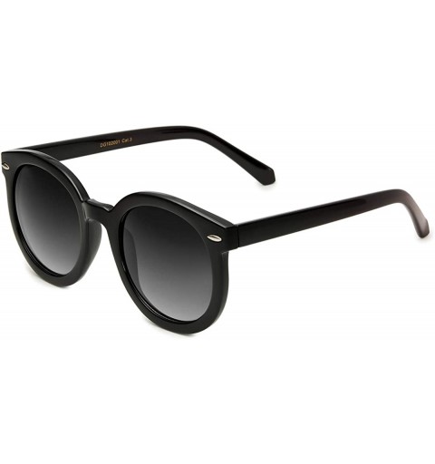 Round Round Retro Womens Oversized Sunglasses Fashion Circle Glasses for Women with Neutral and Clear Lens - C611P3RDOAJ $10.68
