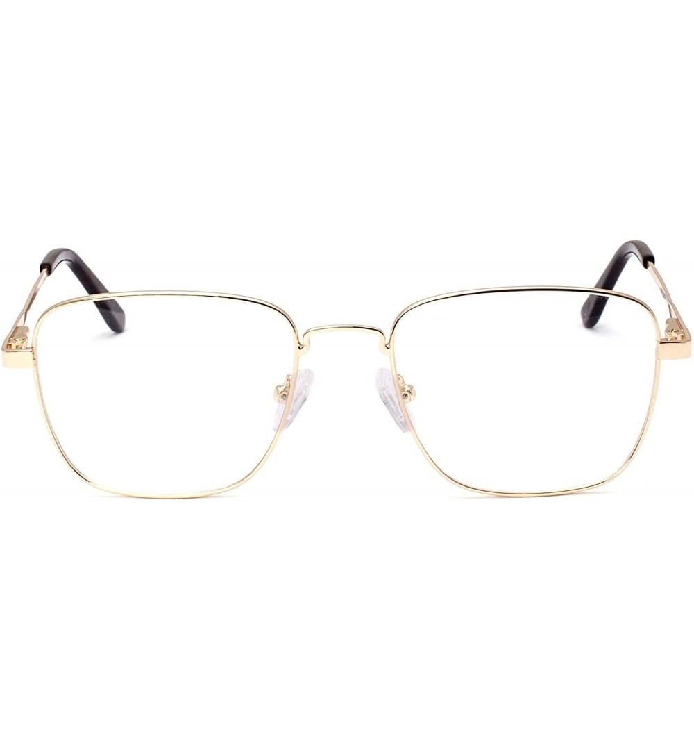 Rectangular Men's Metal Frame Progressive Multifocus Reading Glasses-M5816 - C2 Gold - CJ18QLS8LQM $15.61