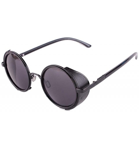 Round Men Retro Style Sunglasses Round Frame Color Lens Sunglasses Sunglasses - CC18RYZKTCA $20.64