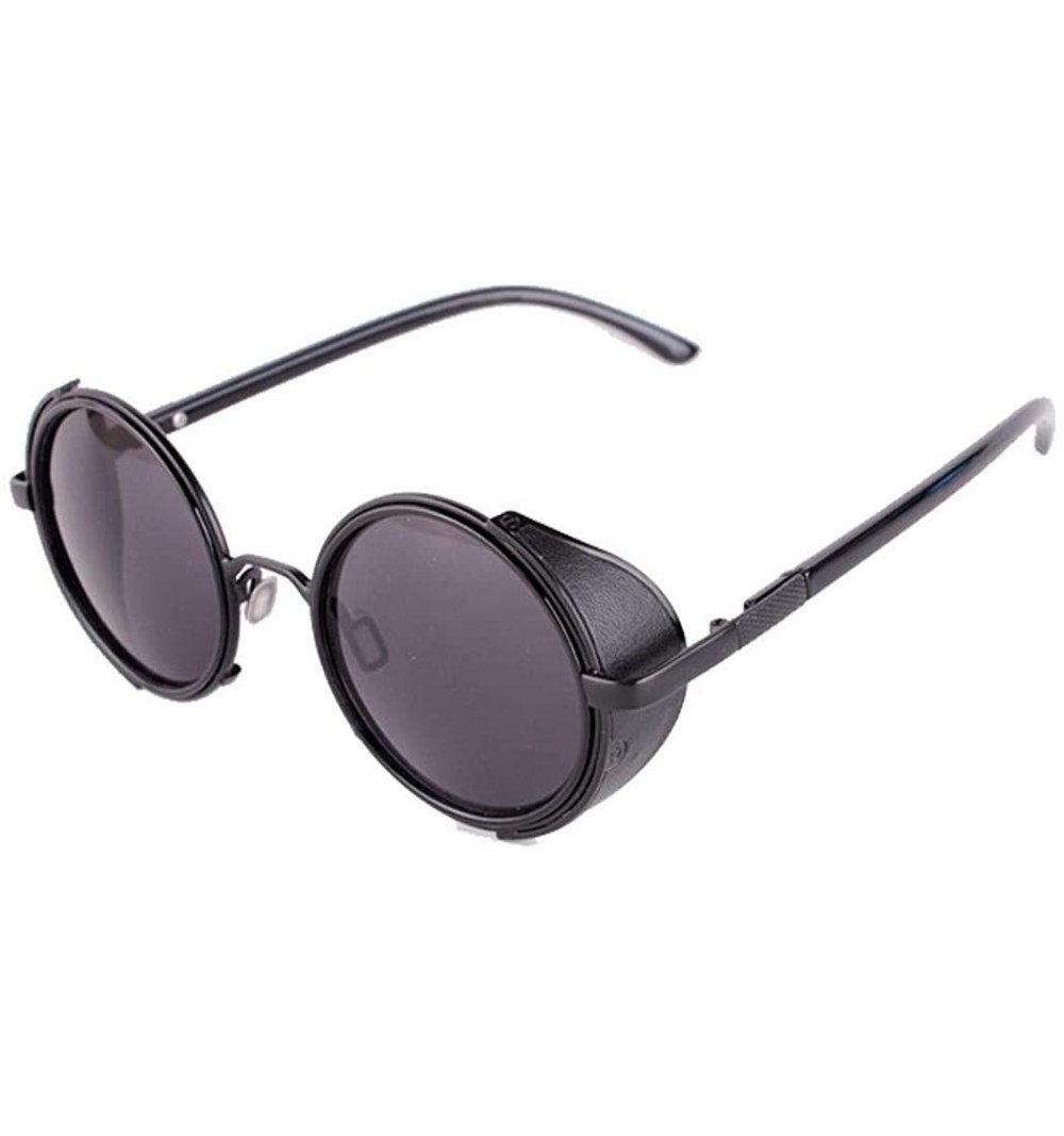 Round Men Retro Style Sunglasses Round Frame Color Lens Sunglasses Sunglasses - CC18RYZKTCA $20.64