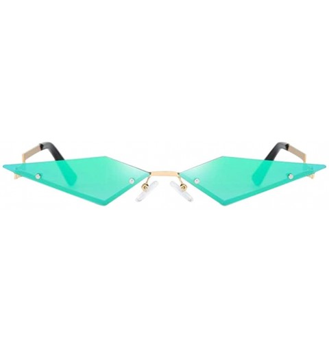 Rimless Rimless Sunglasses Creative Eyeglasses Party Glasses Funny Photo Eyewear for Man Woman - Green - CF196UCCOSQ $11.74